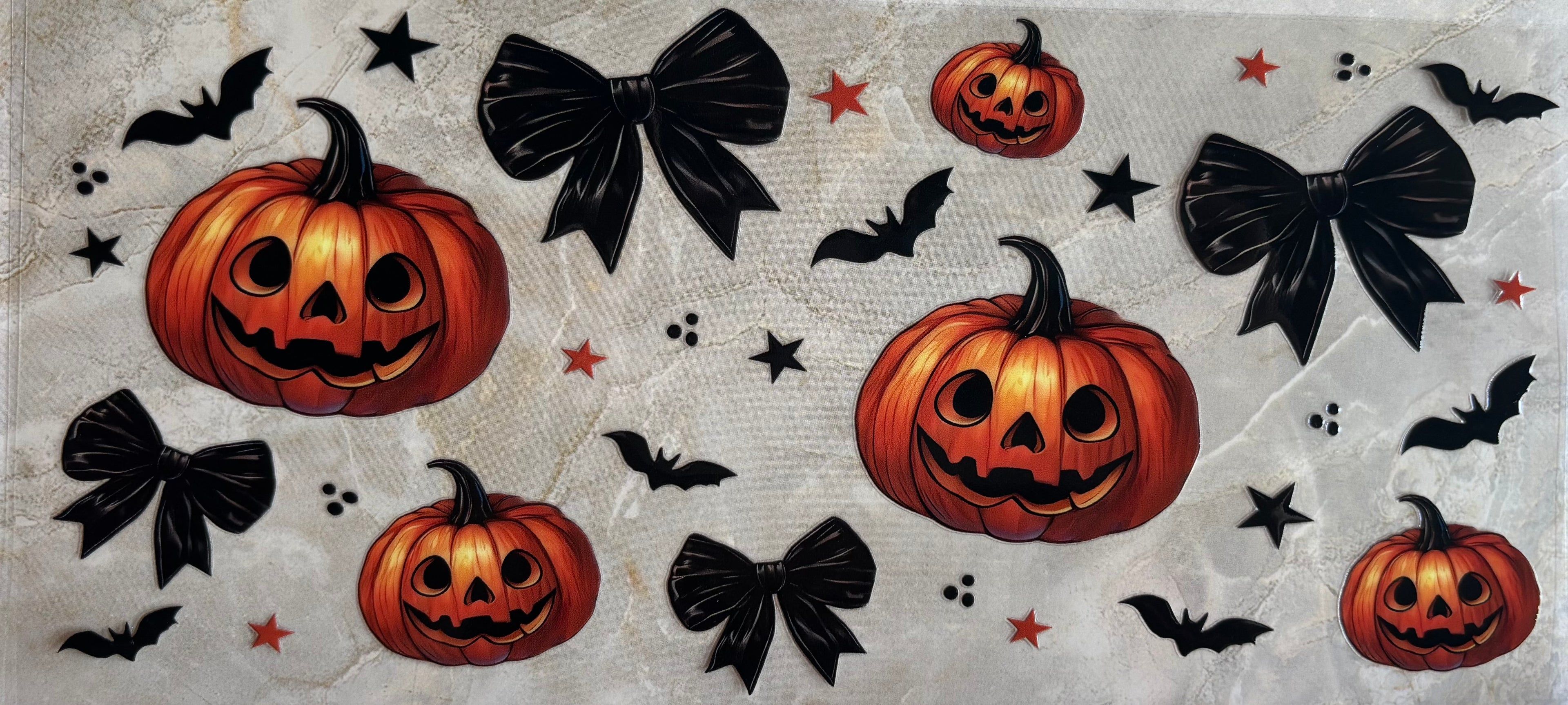 Pumpkin and Black Bows