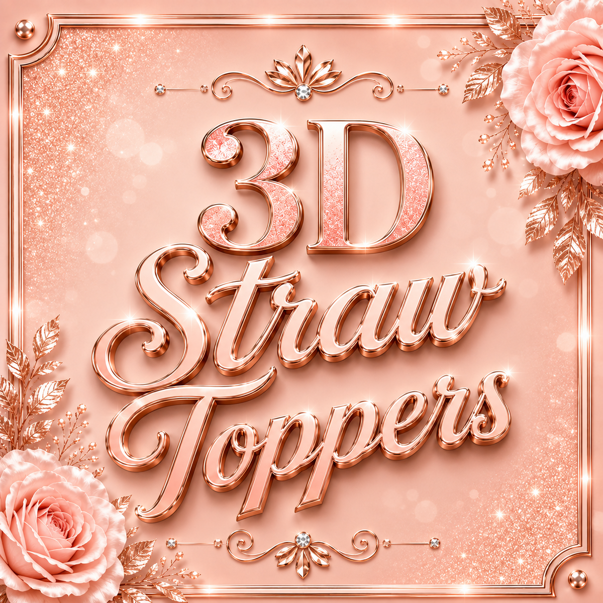 3D Straw Toppers