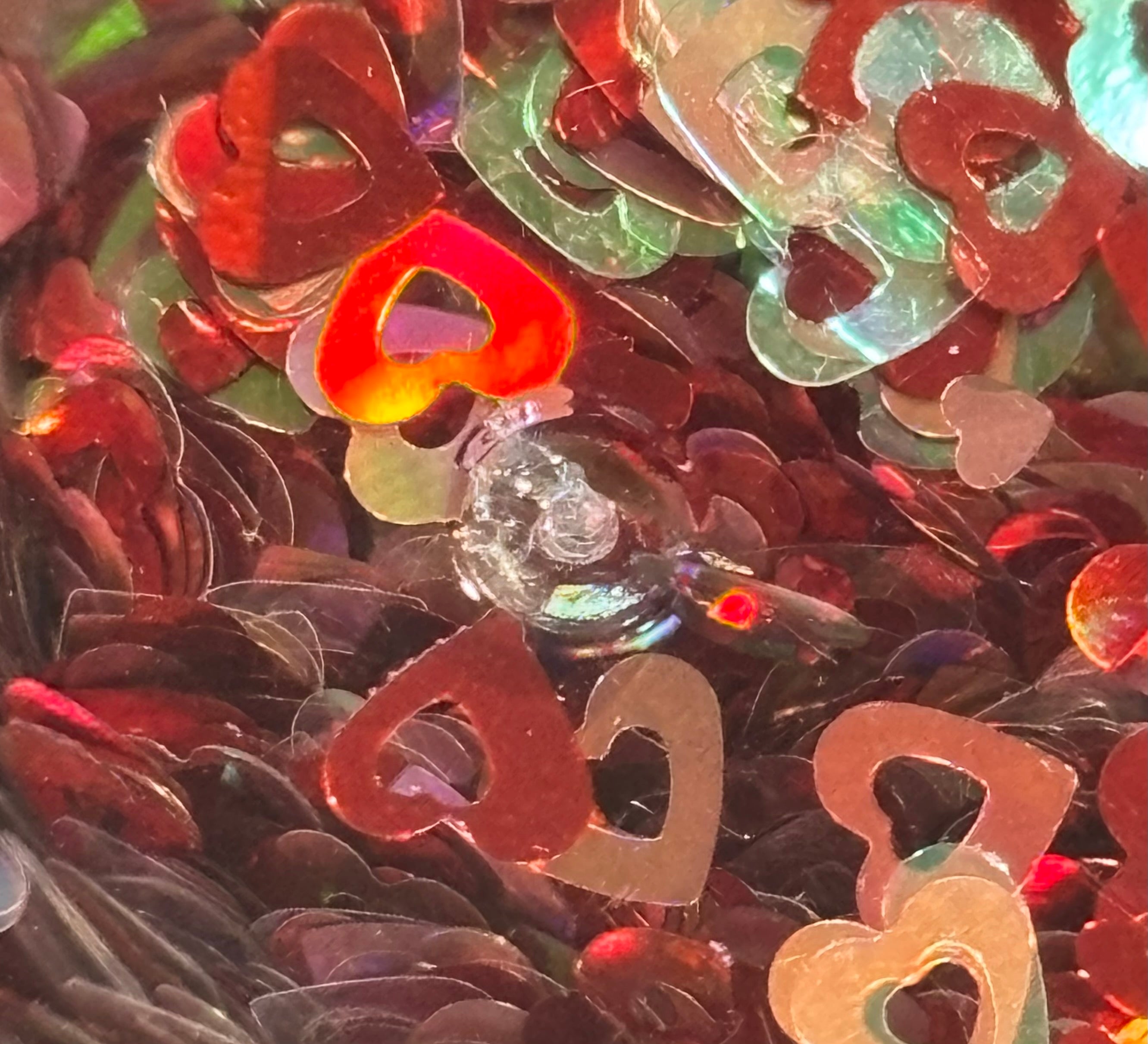 Sliver & Red Hearts