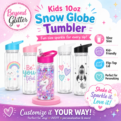 10oz Acrylic Kids Snow Globes