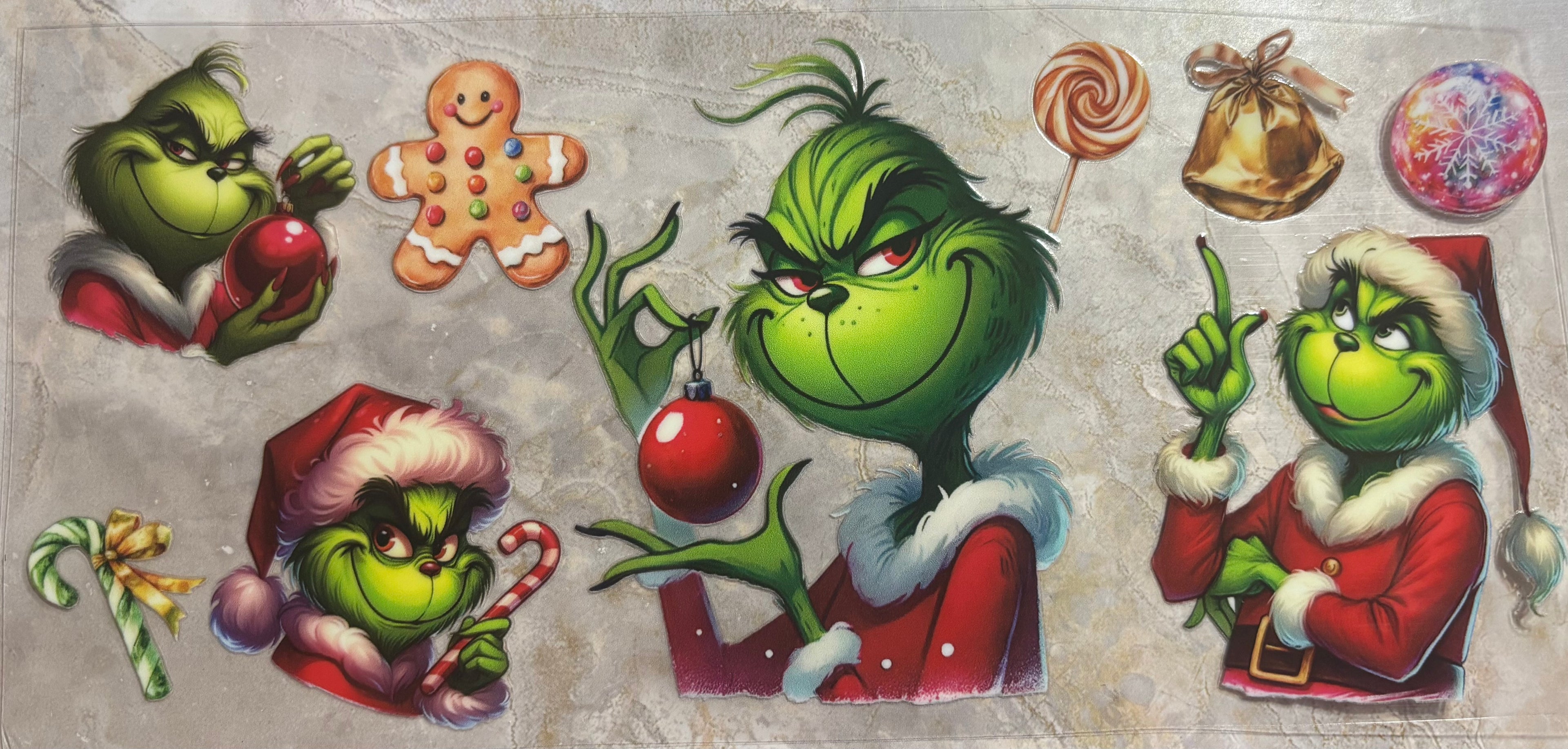 Grinch with red ornament