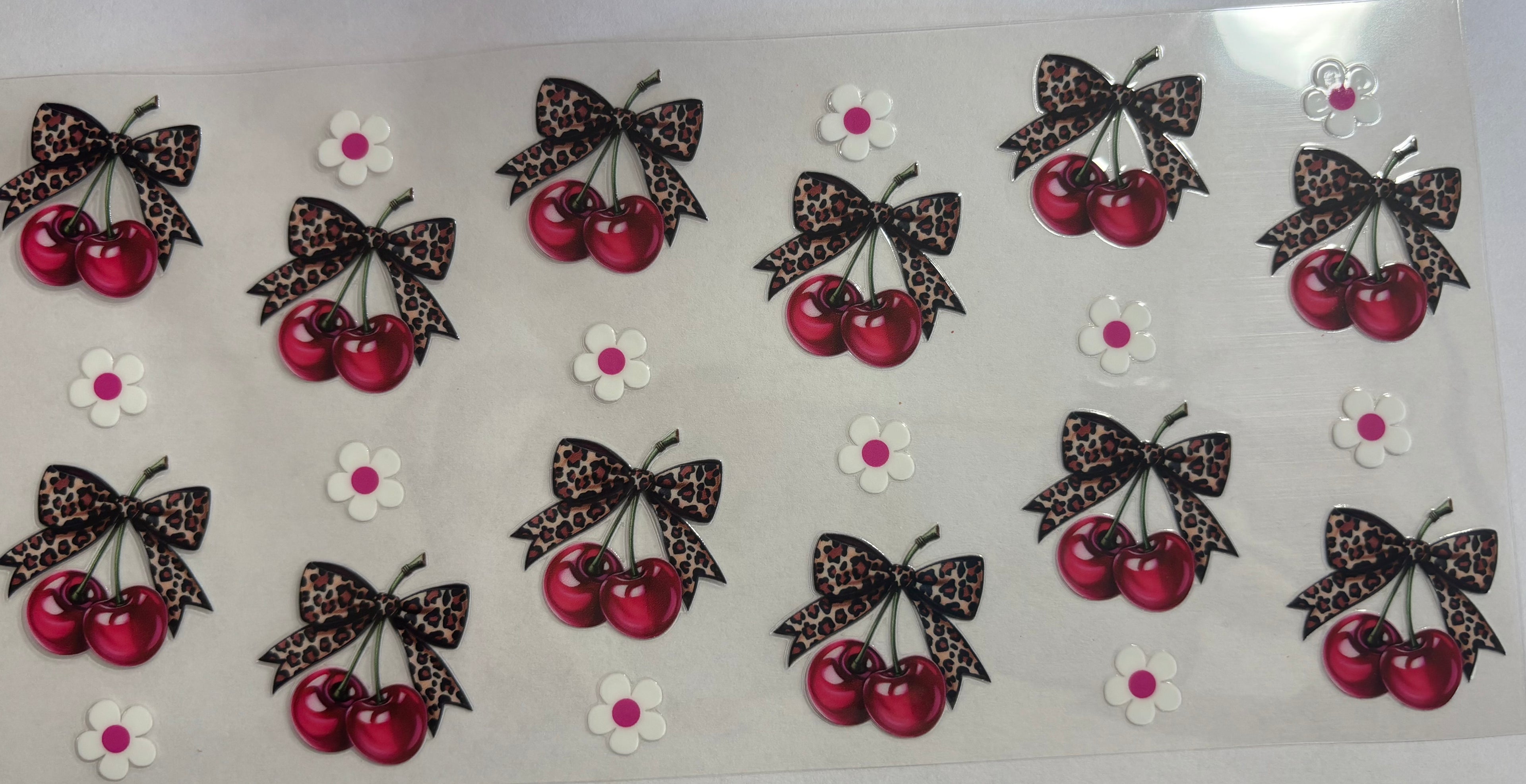 Cherry with cheetah bow