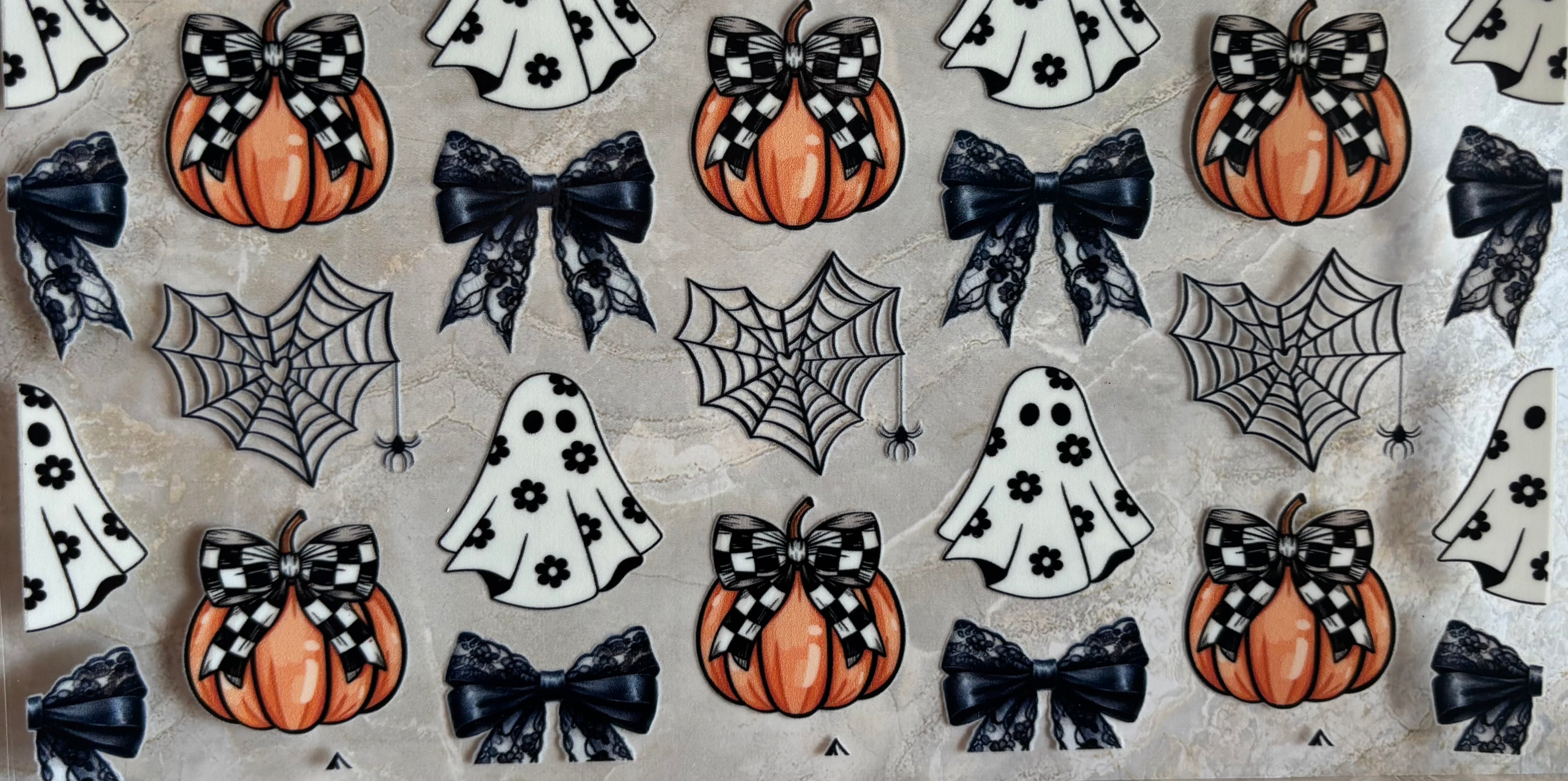 Black & white Ghost w/ Webs