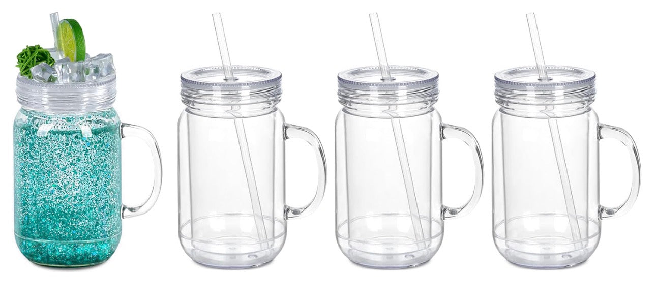 20oz Mason Jar Snowglobe