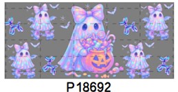 Colorful Ghost & Pumpkin